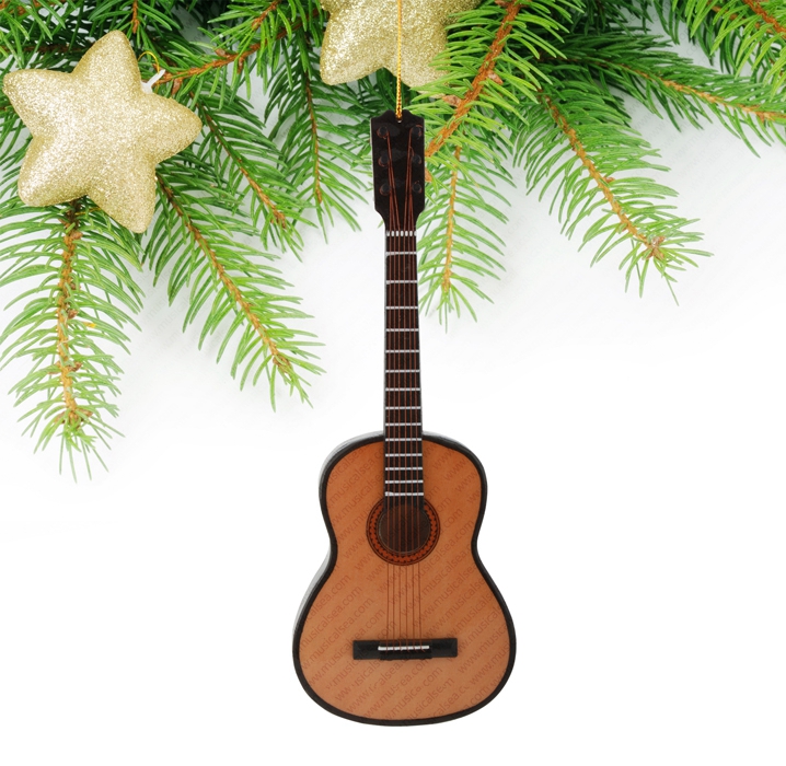 Miniature classical guitar christmas tree orn